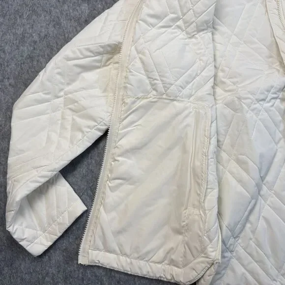 Voyager Ladies XL Cream Quilted Jacket Water Resistant Zip Lightweight NWT B2066 - Picture 3 of 6